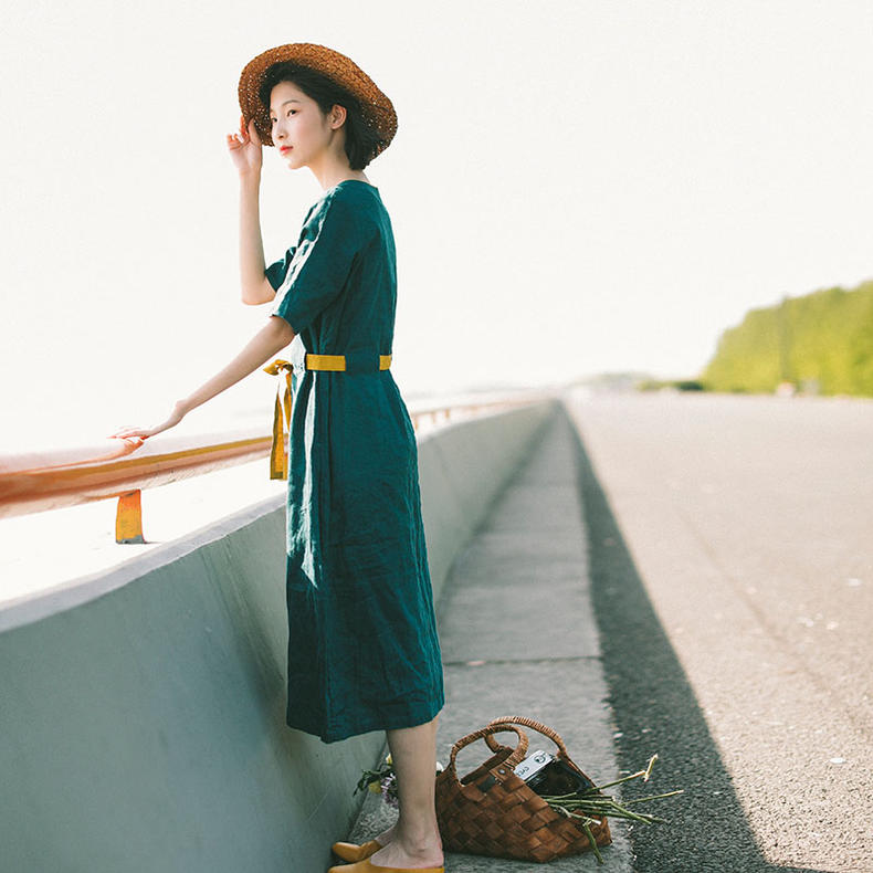 棉麻连衣裙来袭，舒爽透气，让你清凉一夏