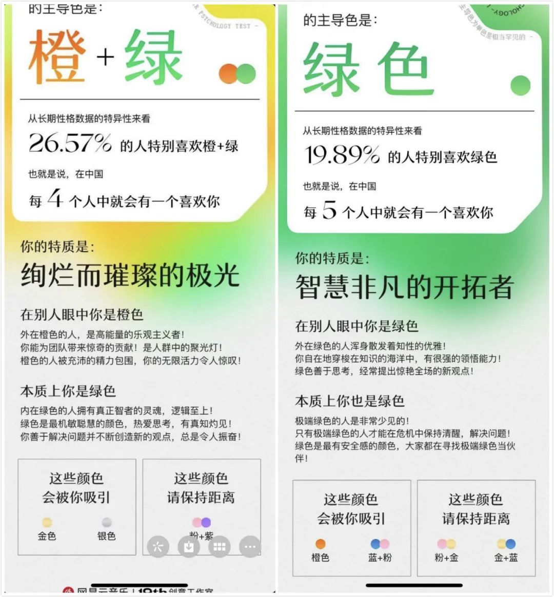 网易云人格主导色真假,网易云人格主导色是怎么火起来的