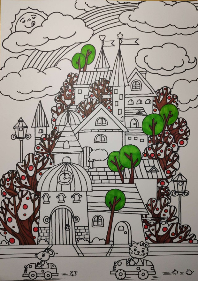 小孩子暑假学习画画需要如何安排,1-3岁孩子学画画基础入门房子