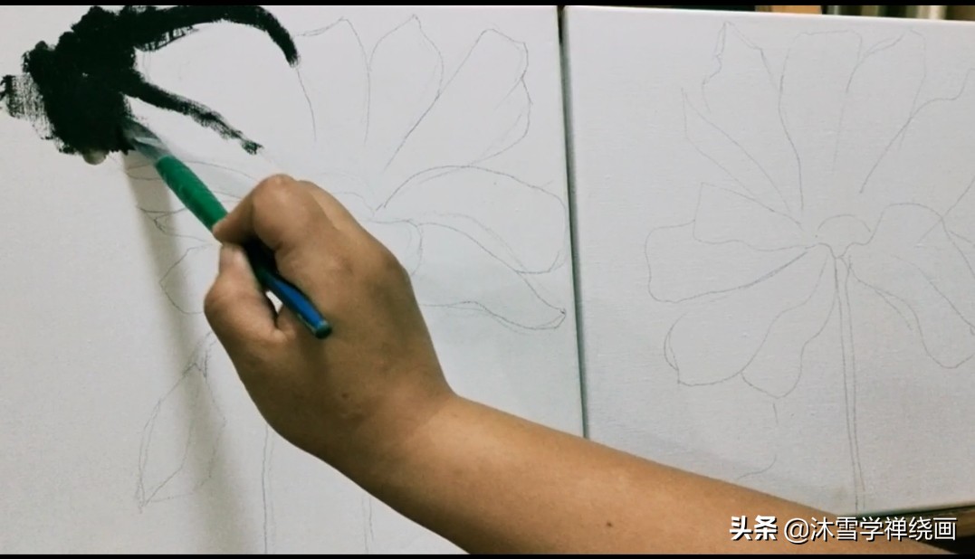 丙烯画40x50cm简单装饰画,100幅适合新手的丙烯画装饰画