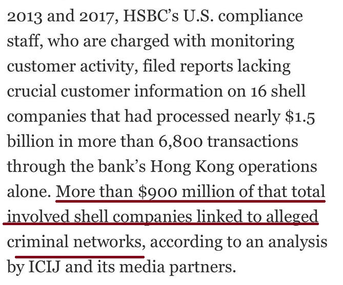 汇丰银行事件处理结果,汇丰银行因洗钱被罚