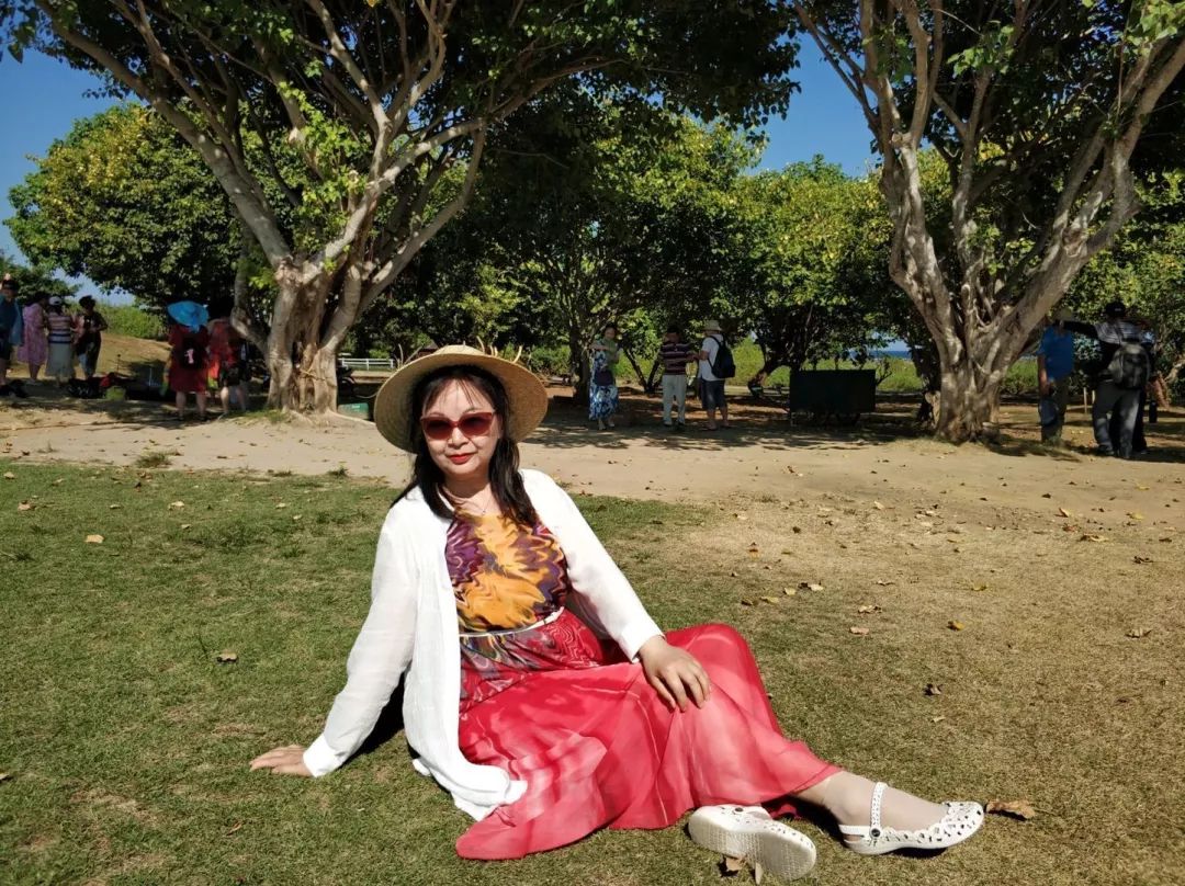 中国大妈外出旅游跨栏,大妈旅游动作