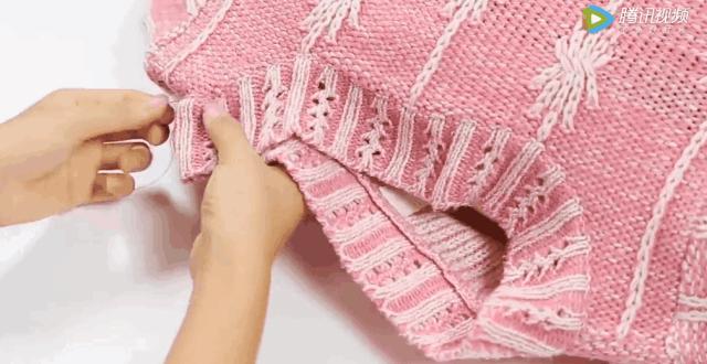 旧毛衣先别扔剪一刀美翻了,旧毛衣一件变两件