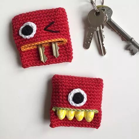 笔收纳袋小布袋,毛线钩笔袋的编织教程