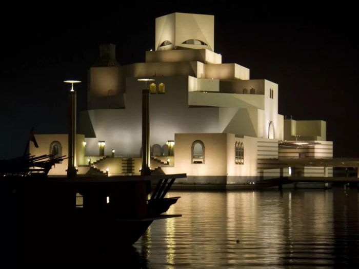 贝聿铭伊斯兰博物馆立面图,多哈伊斯兰艺术博物馆