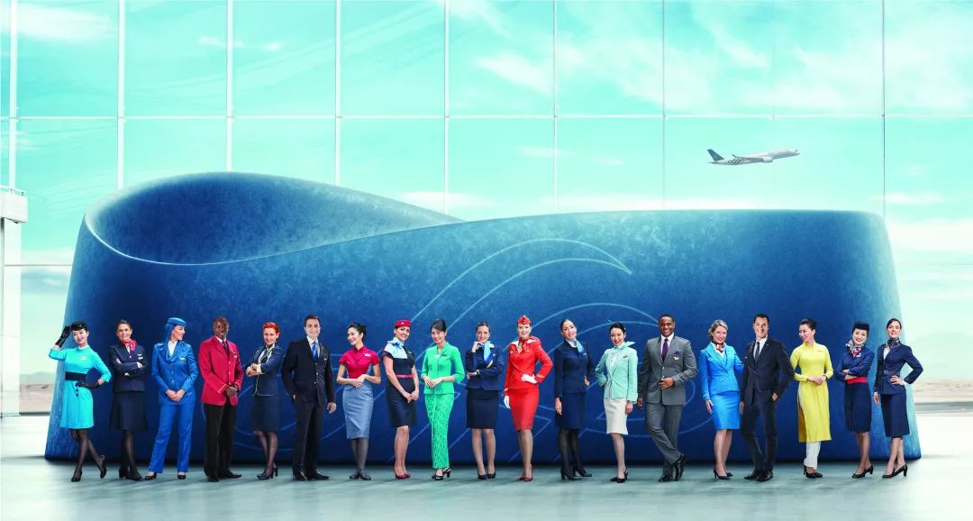 中国外航空姐制服,外航的空姐制服