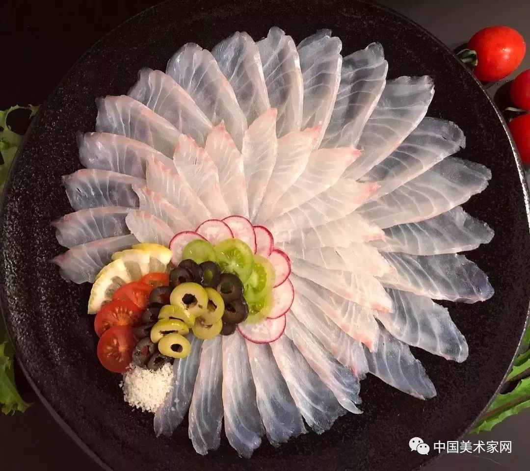 刺身的艺术图片大全,用生鱼片画作品