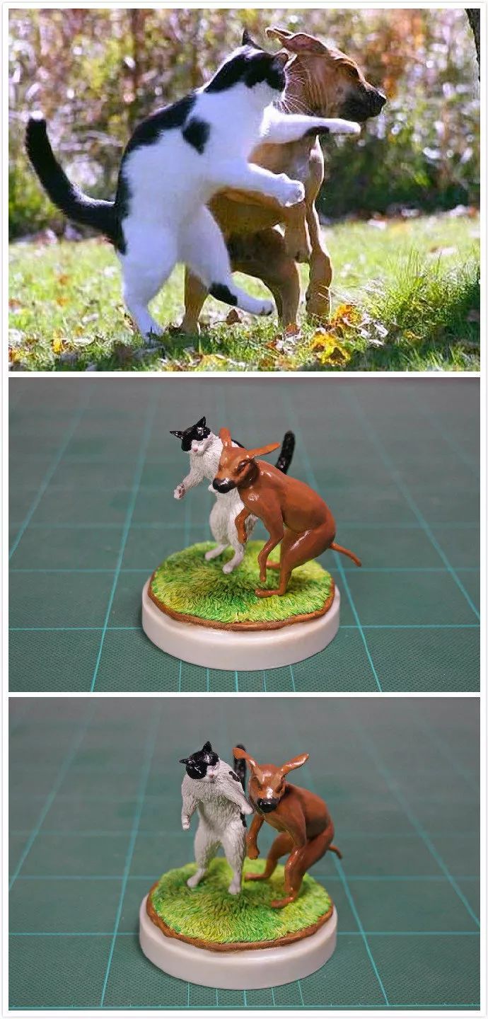 日本“手工鬼才”捏的小动物模型，比表情包还沙雕