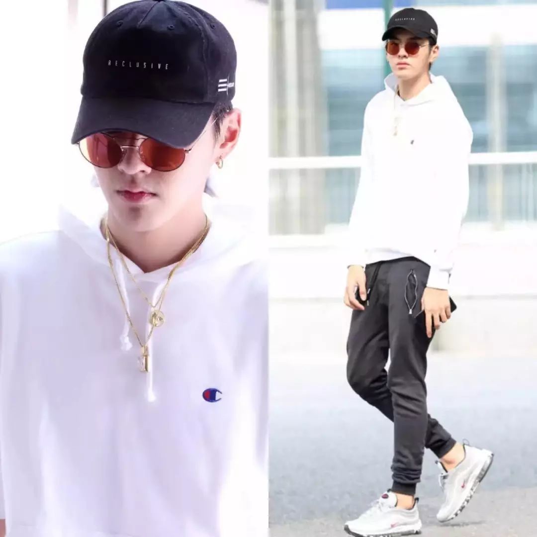 champion明星穿搭,全新champion冠军日版圆领卫衣