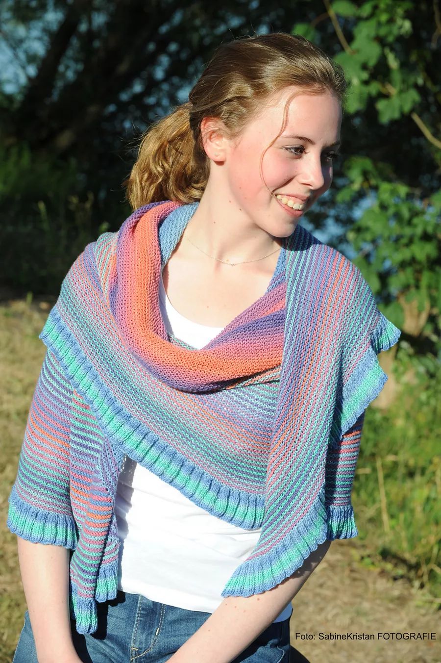 一线连钩成人连衣裙教程,拼花钩衣一线连