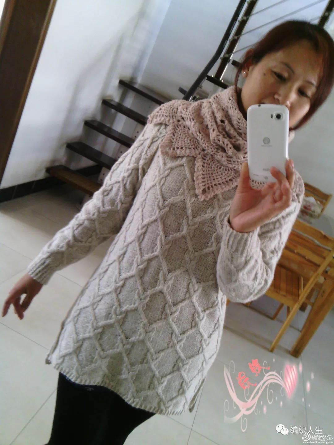 男士插肩袖扭花元宝针毛衣编织,插肩袖羊绒线薄款手工织毛衣教程