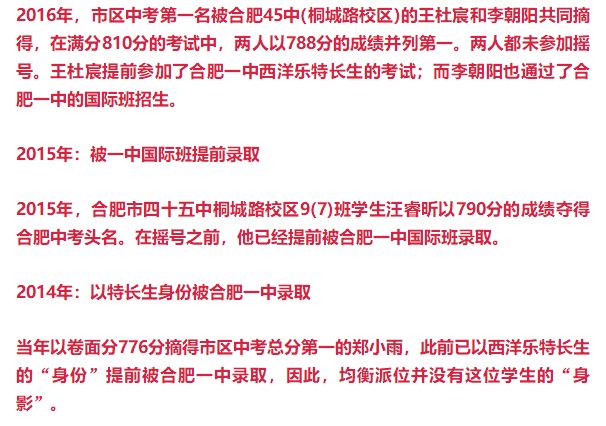 2021合肥一六八均衡派位,合肥一六八联招均衡派位2019
