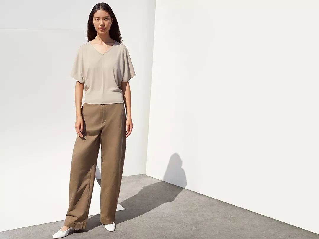 优衣库宽腿廓形牛仔裤搭配,优衣库显腿长的裤子