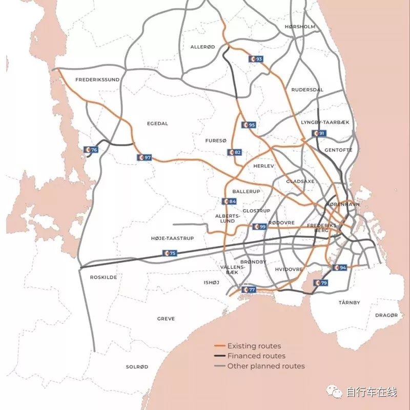 丹麦哥本哈根骑行,哥本哈根骑行图