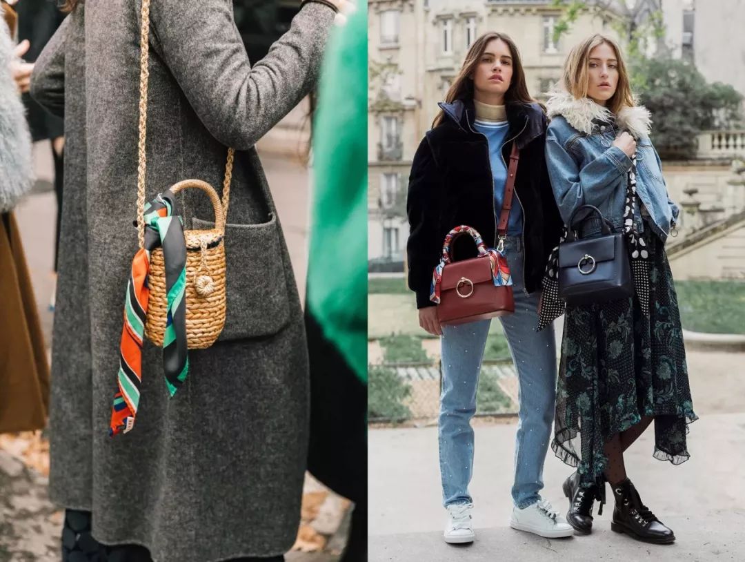 丝巾新系法这样穿美出新高度,秋冬细窄条丝巾的系法大全