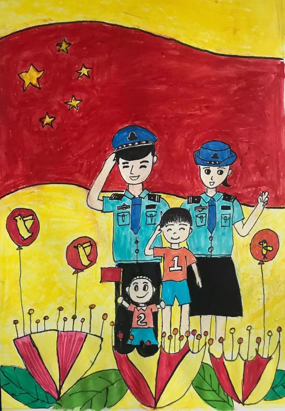 不一样的国庆献礼，福州警宝画出对祖国的爱