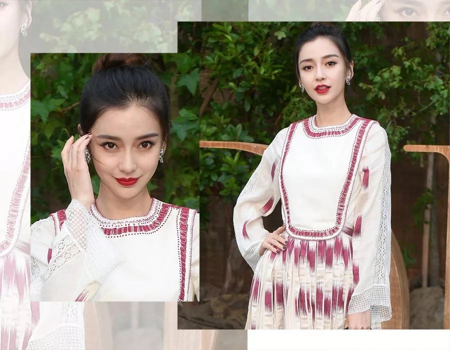 杨颖全唇妆,angelababy唇妆画一半