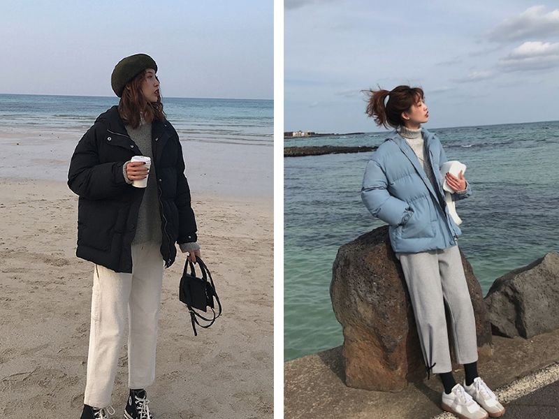 小个子宽松面包服穿衣搭配,高个子穿面包服怎么搭配