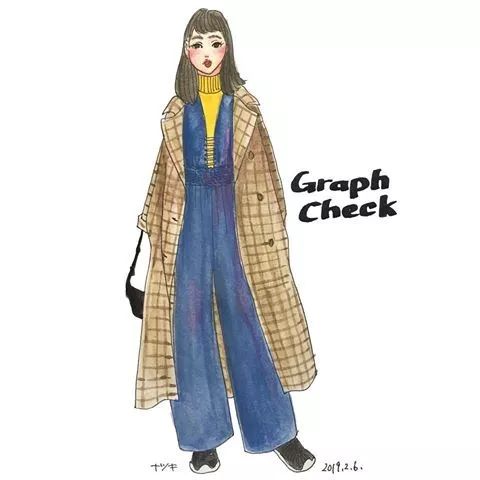 18套优雅又时髦的手绘穿搭,日本穿搭手绘秋冬