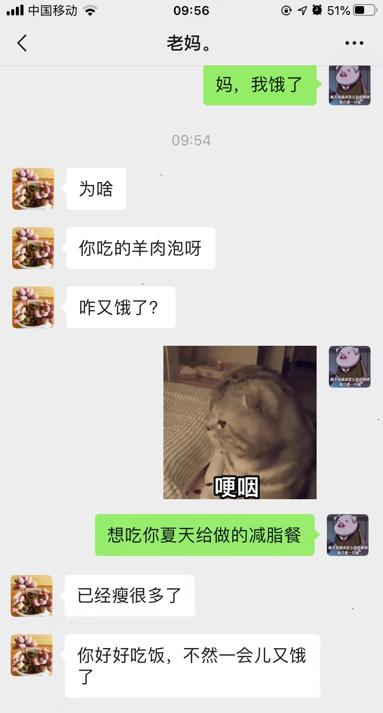 每人发一句“妈妈我饿了”,看到回复后，笑着笑着就哭了