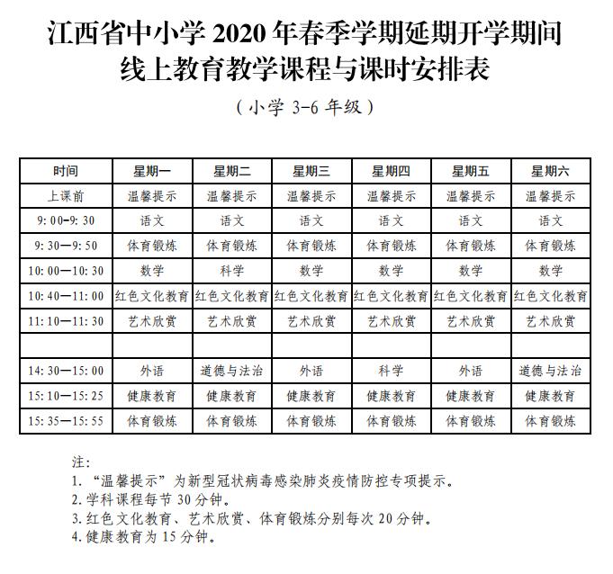 江西小学网上上课平台,江西中小学线上学习方法