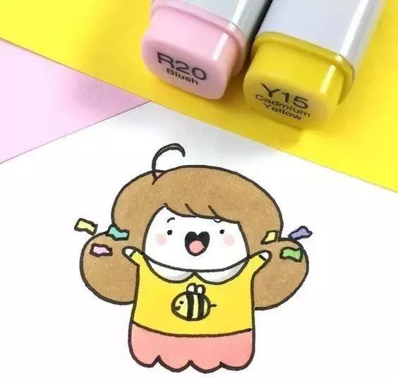 好看又简单的简笔画马克笔,可爱简单的马克笔简笔画