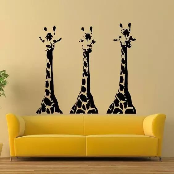 儿童卧室简单墙画手绘,留一面水泥墙