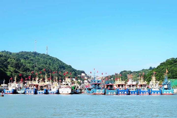 归港休渔！洞头东沙渔港百艘渔船返港