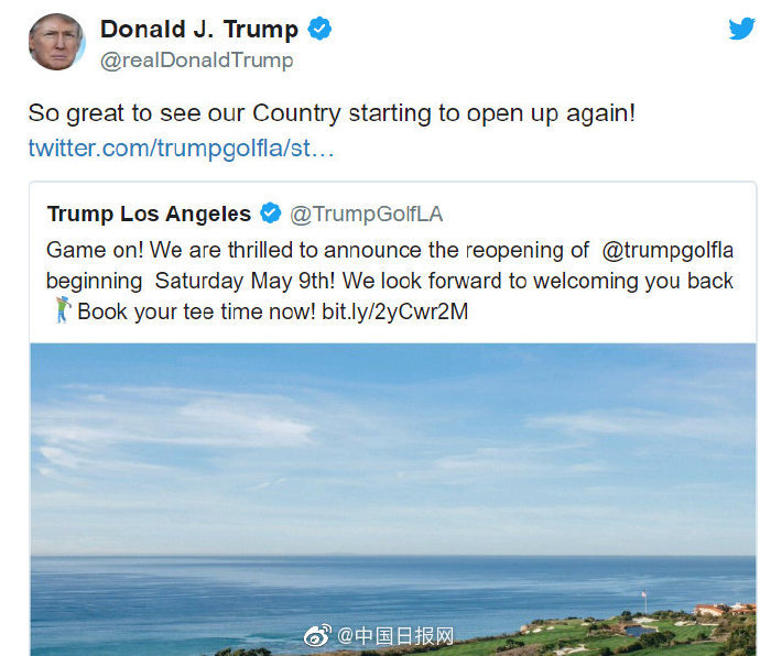 真的不慌？死亡人数突破8万，特朗普忙着为自家高尔夫球场做广告