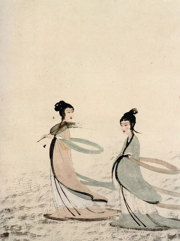 知音国画作品欣赏,傅抱石国画云山图