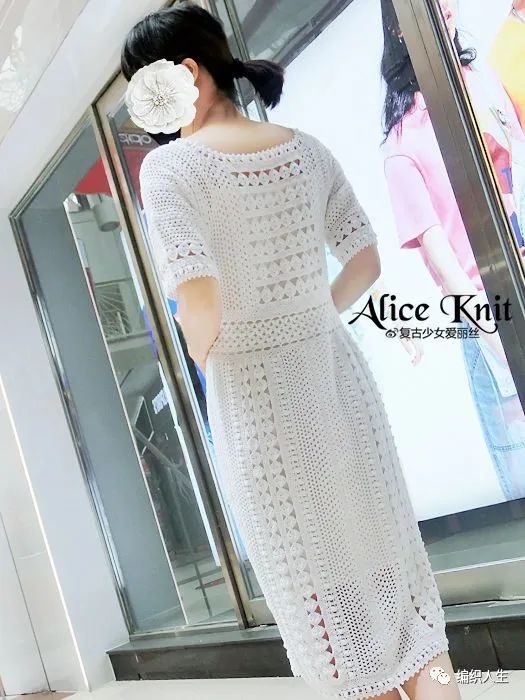 步月秋水图解,宽松马海毛连衣裙编织图解