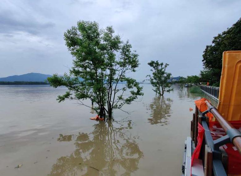 每小时2个西湖冲向下游，新安江水库水位开始下降！建德30万人受影响，桐庐多处汪洋
