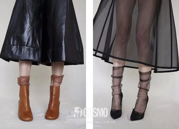 配饰狂|娜娜左黄右紫的撞色袜时髦到飞起,我有点跟不上...