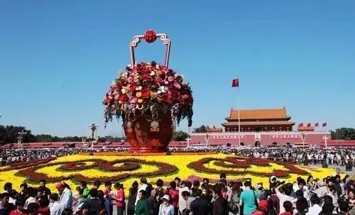 天安门广场花坛里的美景,有一种美叫天安门广场国庆花坛
