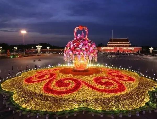 天安门广场花坛里的美景,有一种美叫天安门广场国庆花坛
