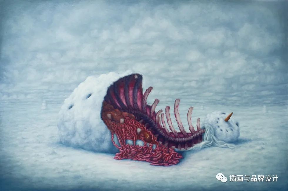 荒诞极端插画,荒诞主义插画