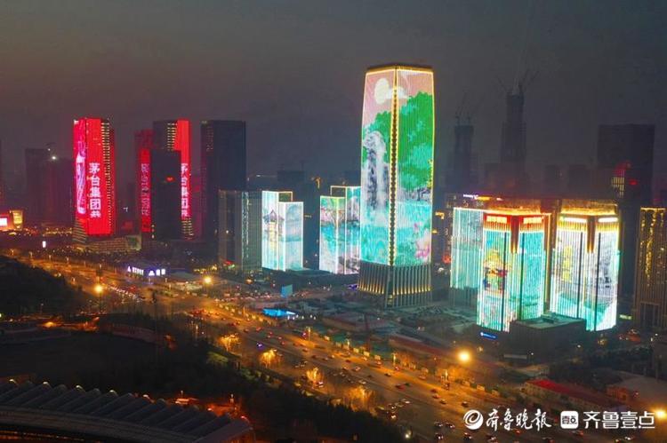 济南霓虹灯,济南城市夜景霓虹灯