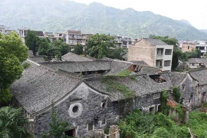 浙江省台州市临海县芙蓉村航拍,浙江临海桃渚芙蓉村全景