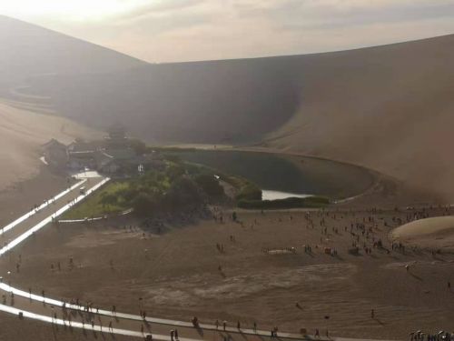 月牙泉补水工程,月牙泉人工补水工程示意图