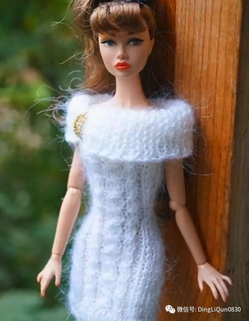 毛线编织芭比娃娃连衣裙图解,手工编织娃娃裙