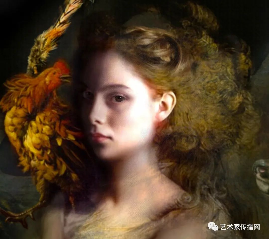 梦幻油画少女唯美图片,梦幻少女绘画图片