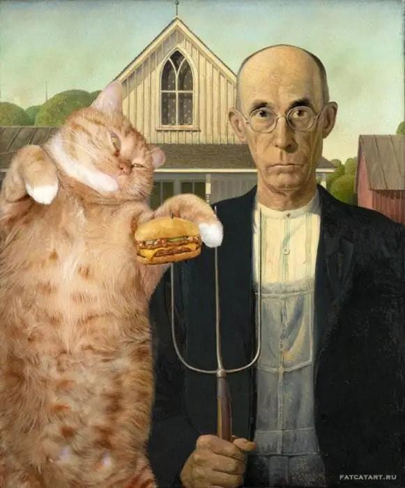世界名画橘猫,橘猫世界名画