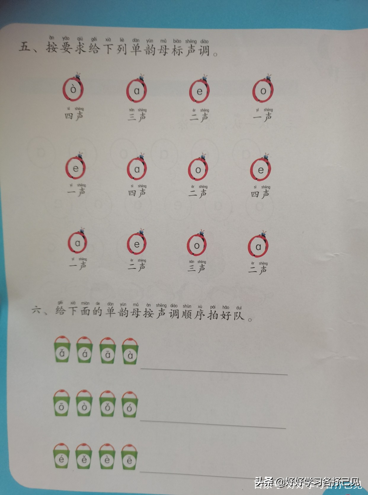 幼小衔接拼音单韵母ao练习题,幼小衔接单韵母aoeiu教案