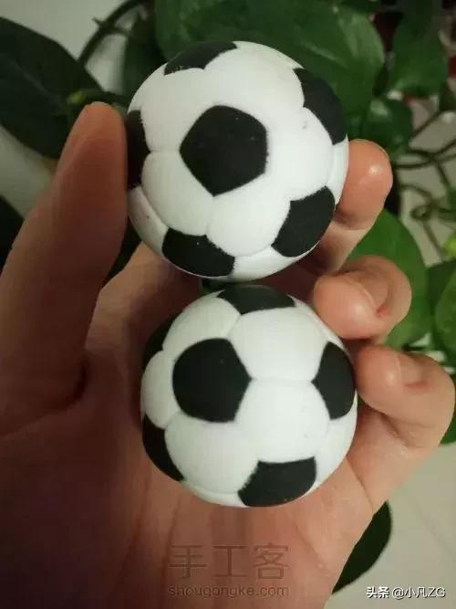 粘土足球手工作品,用粘土怎么做篮球足球排球