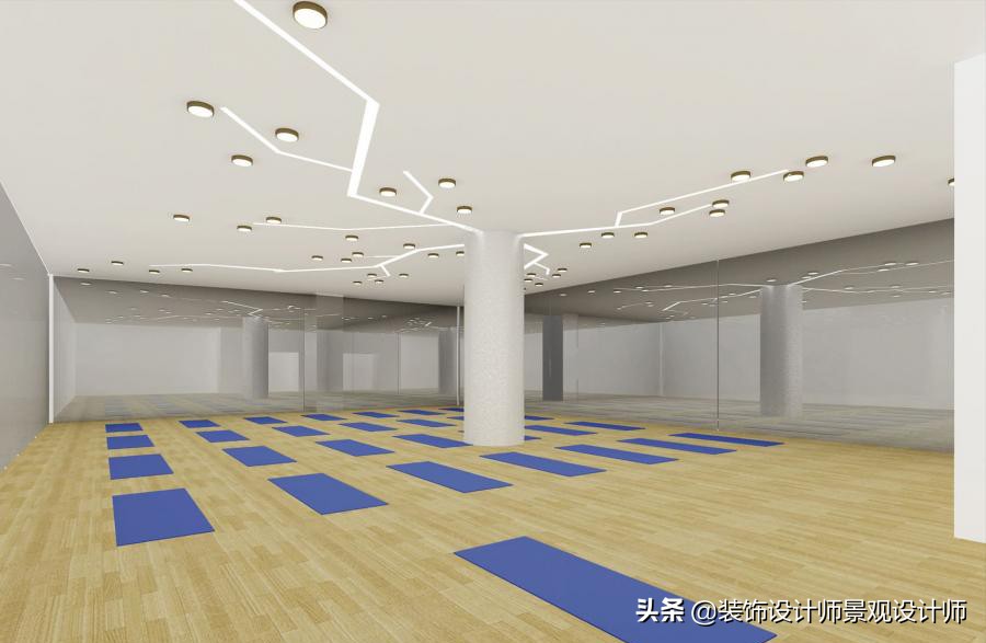 公司健身房设计效果图,书房健身房二合一设计效果图