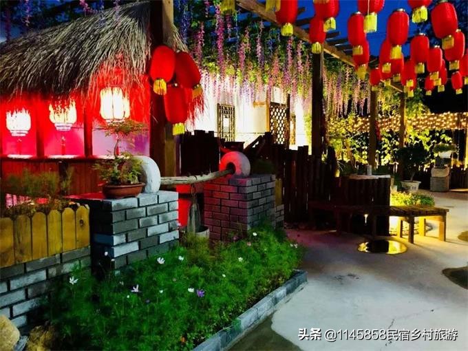 蓝天下的蓟县农家院,蓟县农家院山里的美景