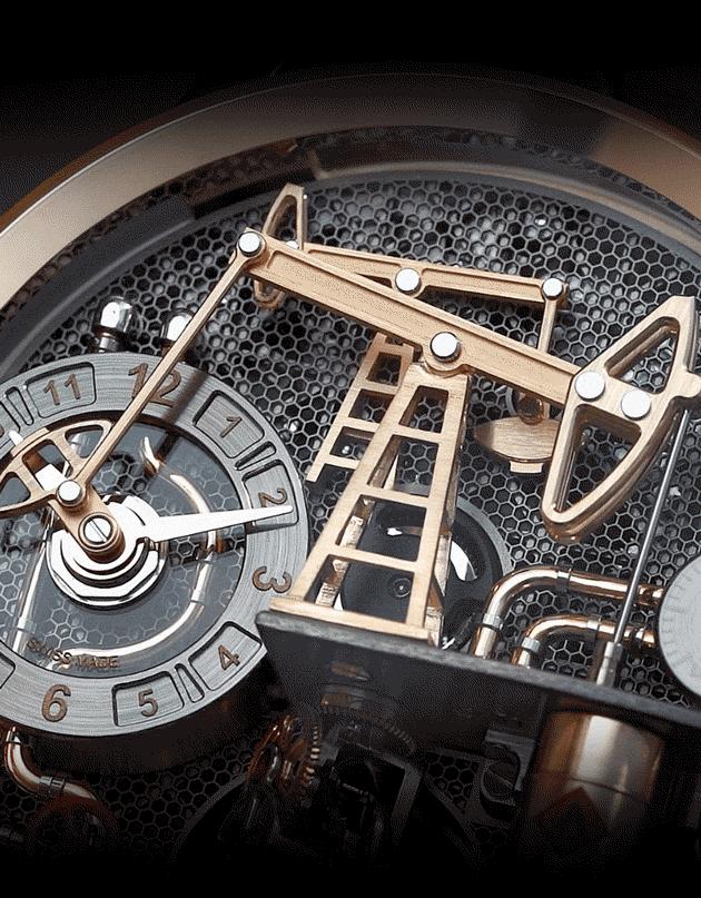 油价飙升,赶紧来一块采油*用御**腕表,杰克宝双轴陀飞轮机械动偶款