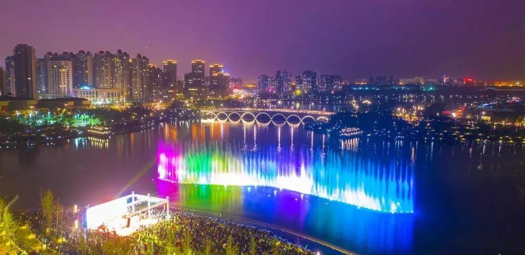 合肥步行街喷泉,合肥肥东抖音打卡网红地