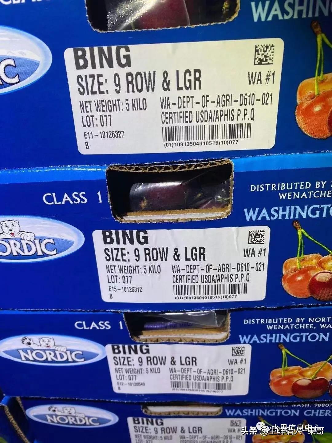 车厘子包装等级划分,车厘子标签各种日期形式