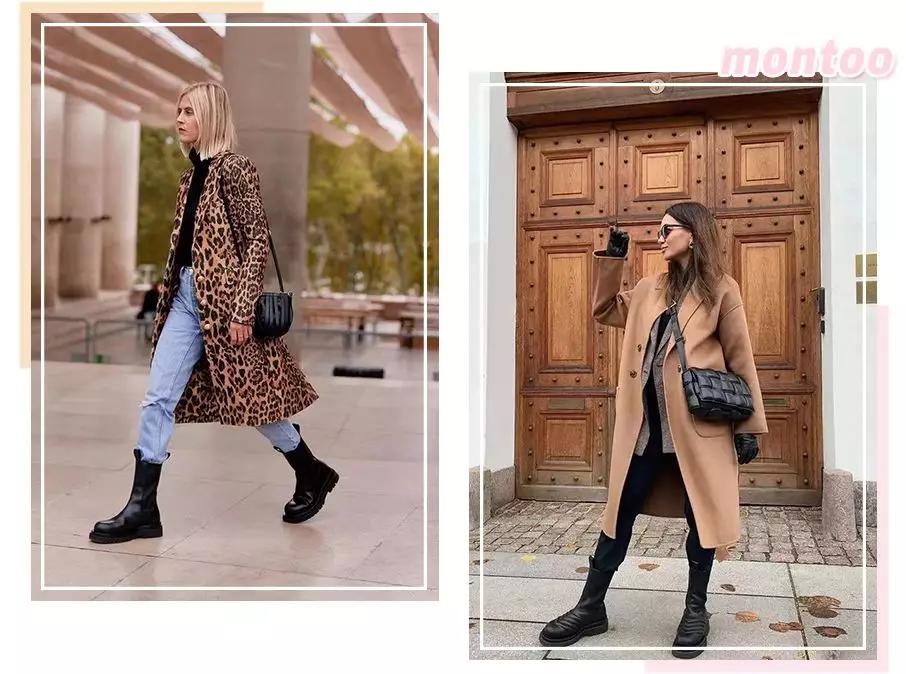 高腰靴子搭配正肩大衣,格子大衣和马丁靴怎么搭配才好看